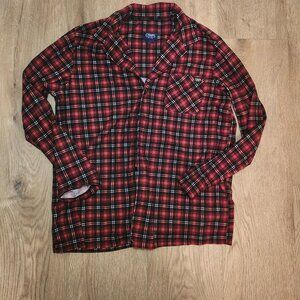 Chaps Red + Black Plaid Flannel (L) – Cozy, Classic, Like New!